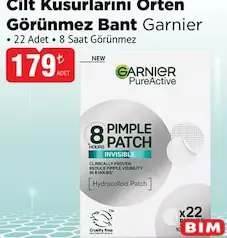GARNİER CİLT KUSURLARINI ÖRTEN GÖRÜNMEZ BANT 22 ADET
